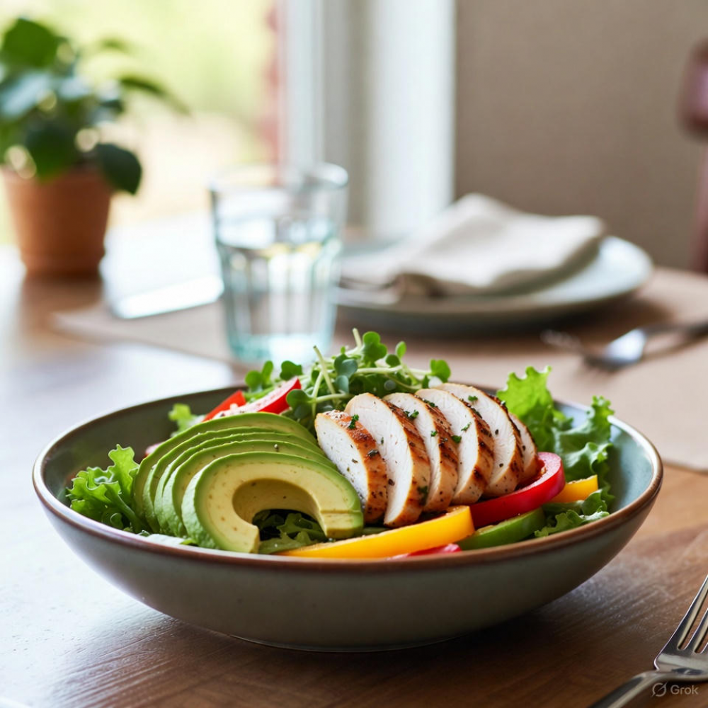 Avocado-Hähnchen-Salat